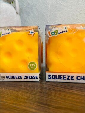TOYmendous SET OF 2 Squeeze CHEESE! NEW IN BOX